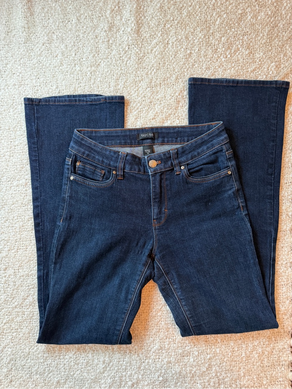 White House Black Market Skinny Flare Jeans Size 0